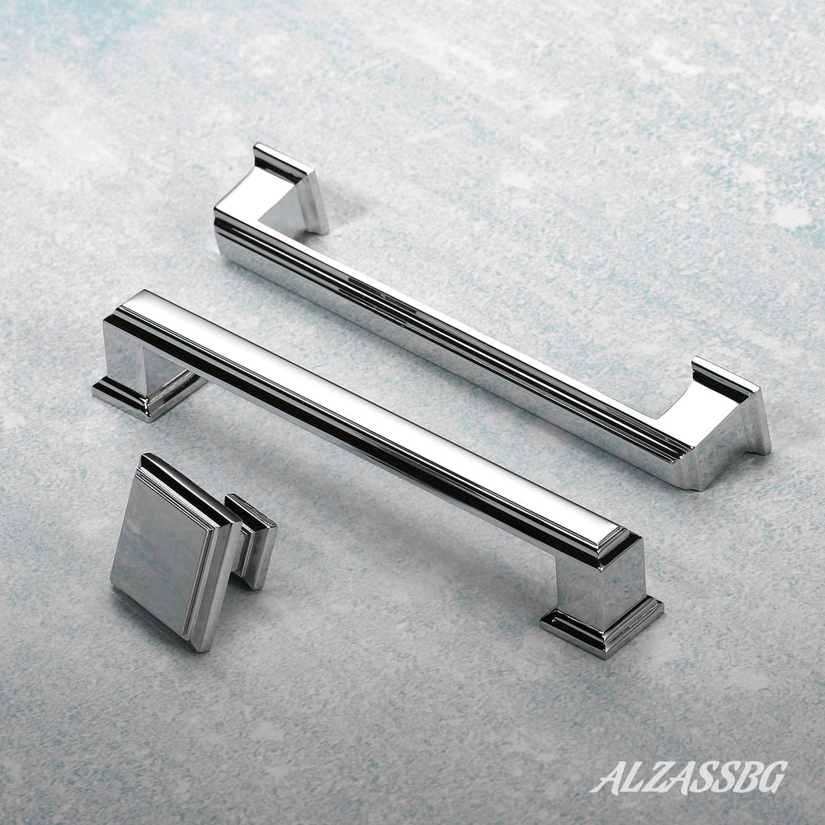 3" Polished Chrome Cabinet Pulls and Handles 6 Pack, AL3071CP