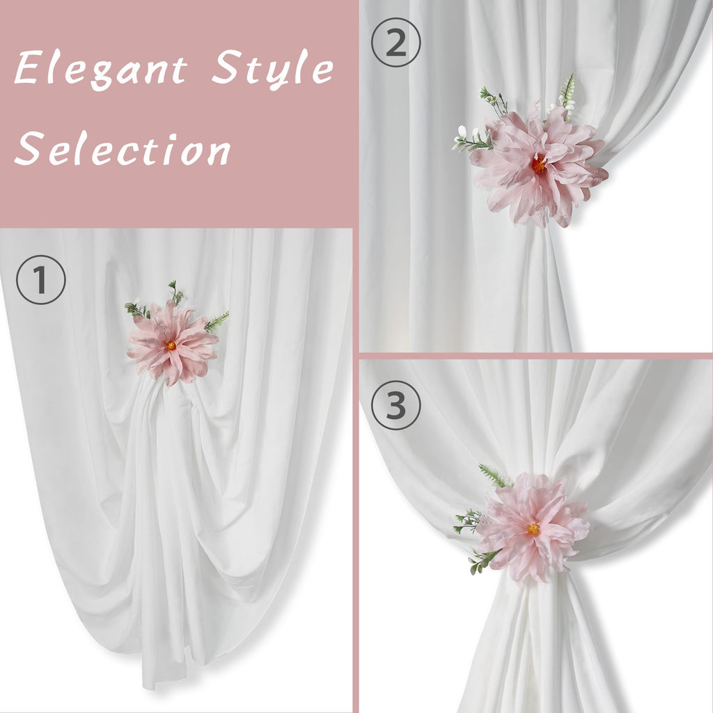 Curtain Tie Backs for Curtains Set of 2, Natural Decor Clips for Sheer Drapes Holdbacks, Tie Backs for Window
