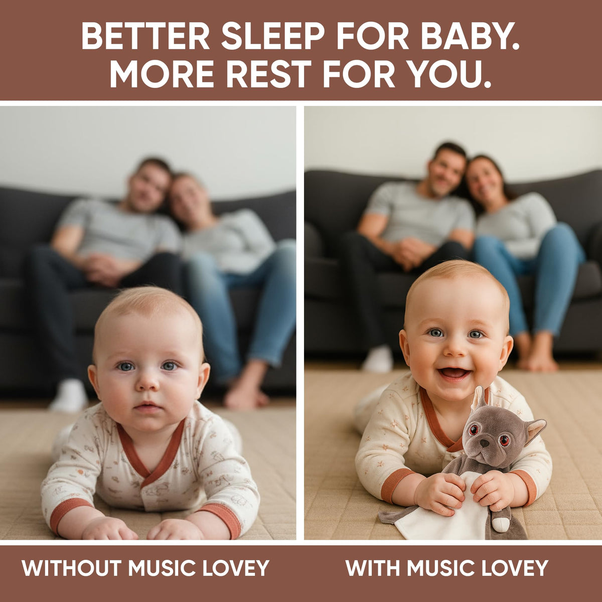 Baby Lovey Sound Machine - Lullaby & White Noise - Frenchie