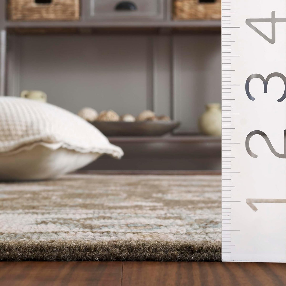 Samarkand Area Rug, Beige & Brown, Hand-Knotted Traditional Oriental Wool