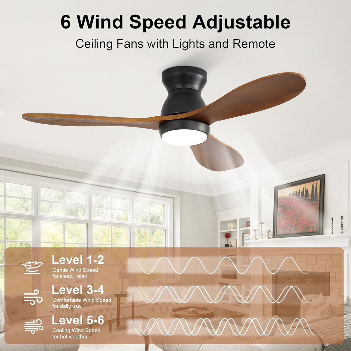 42" Ceiling Fan with Light & Remote