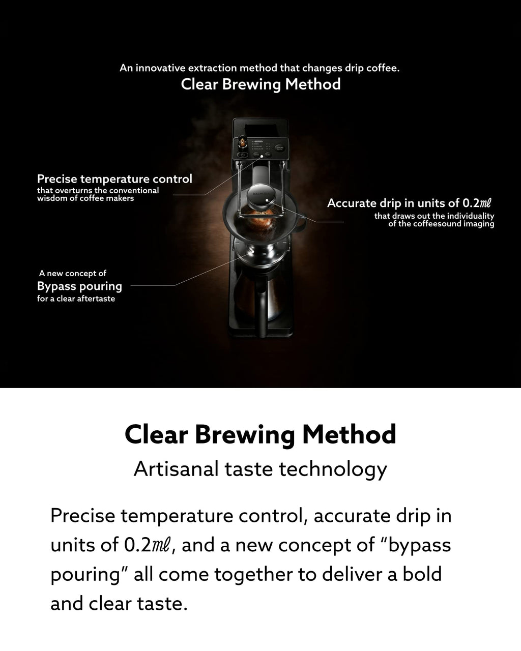The Brew | Automatic Pour Over Coffee Maker | Clear Brewing Method | Precise Temperature Regulation | Three Brewing