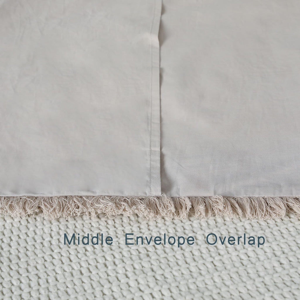 Quilted Pillow Shams Linen Standard Set of 2 Muslin Cotton Matelasse Boho