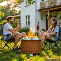 22 Inch Smokeless Fire Pit Stainless Steel Firepit with Cover