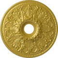 23 7/8 OD x 4" ID x 2 1/8 P Ashley Ceiling Medallion (fits Canopies up to 4 3/4), Hand-Painted, Rich Gold