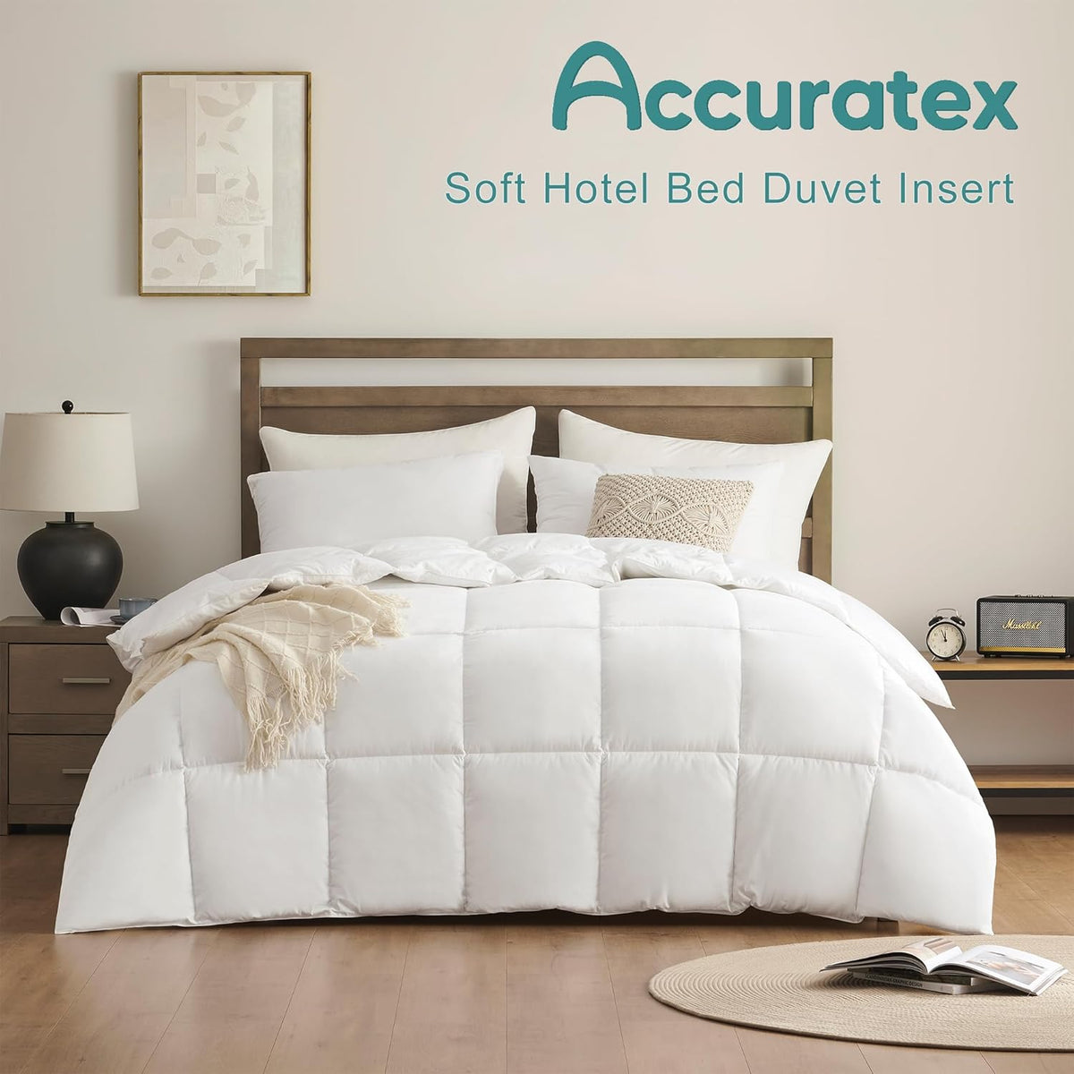 Duvet Insert Comforter,100% Cotton Shell