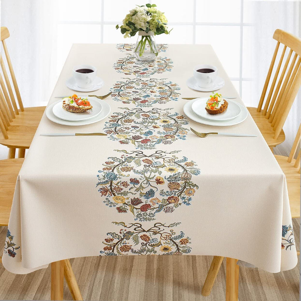 Waterproof Rectangle Vinyl Tablecloths 108x54 Inch