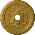 23 5/8"OD x 3 5/8"ID x 1 5/8"P Palmetto Ceiling Medallion (Fits Canopies up to 3 5/8"), Hand-Painted Pharaoh's Gold