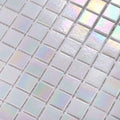 11.5sq.ft Iridescent White Glass Mosaic Tile , Pool, Backsplash