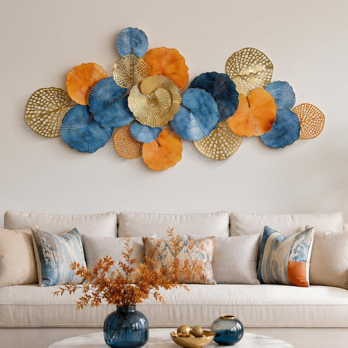 Modern 3D Large Metal Wall Art Bedroom Entryway Decoration