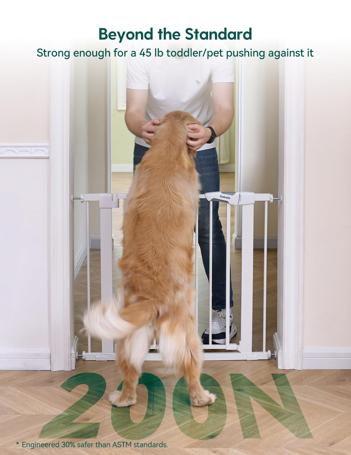 29-48 in Baby Gate for Stairs No Drilling, Dog Gate