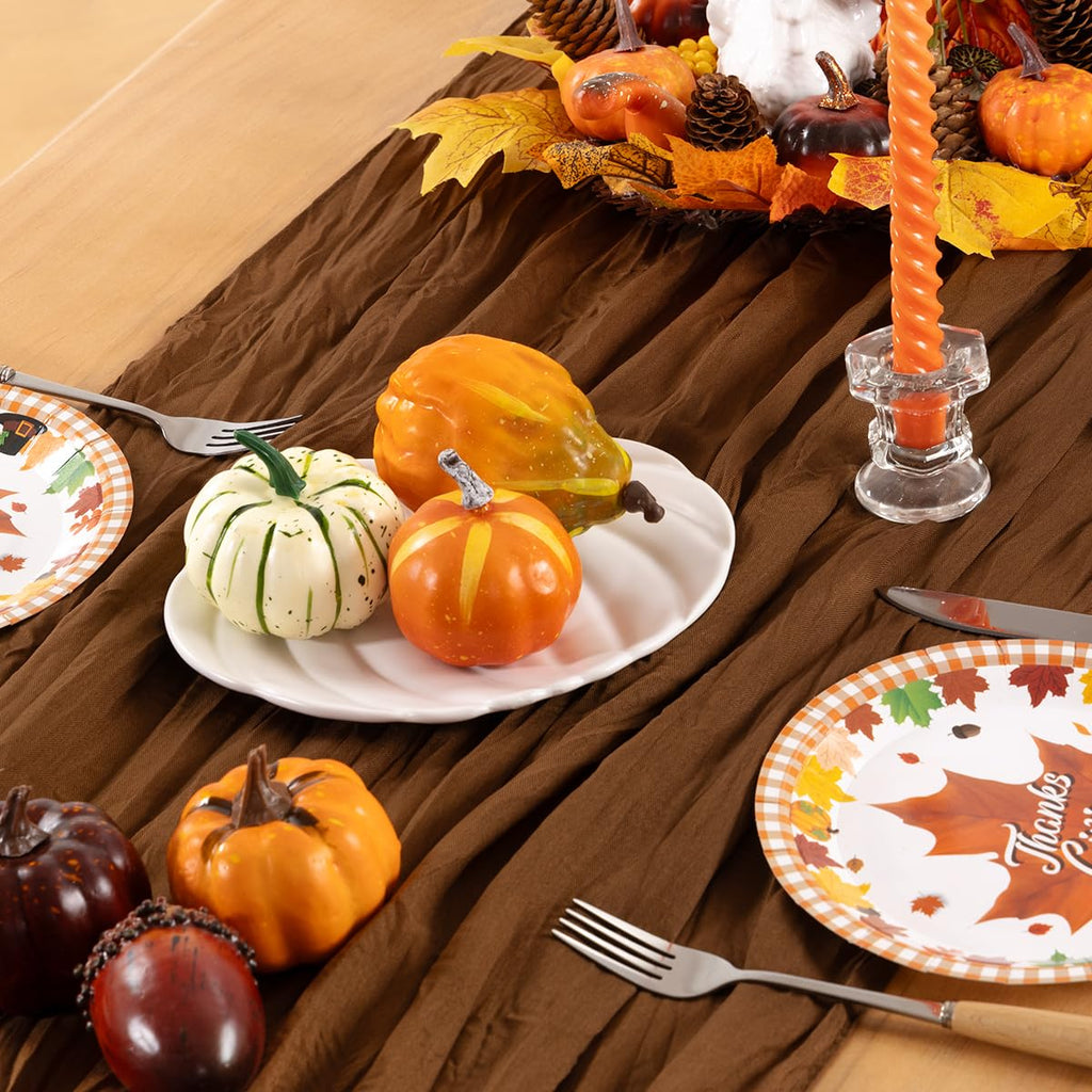 Brown Cheesecloth Table Runners 10 Pack Fall Runners