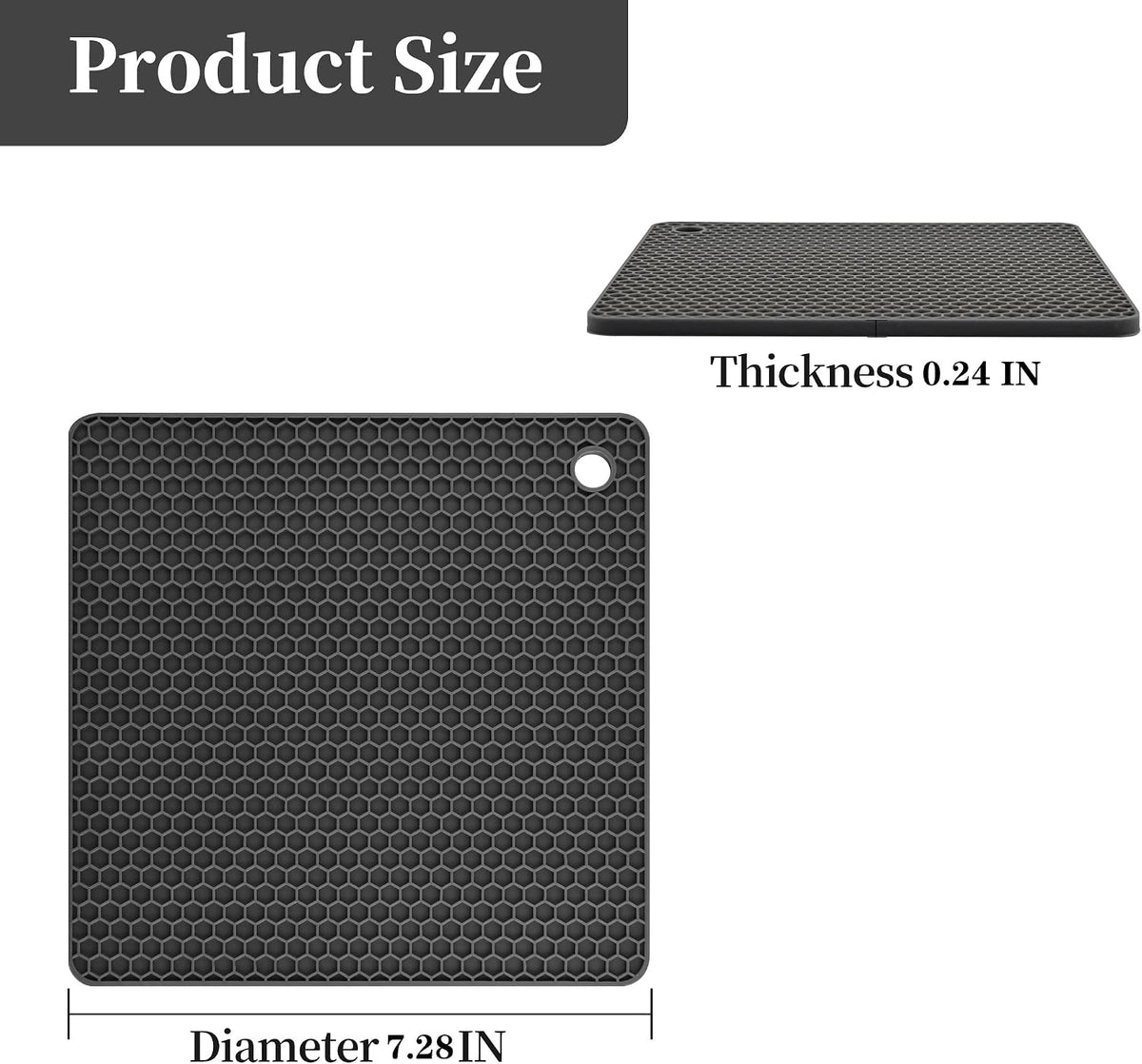 Trivets for Hot Dishes, Silicone Trivet Mat Hot Pads Pot Holder, Silicone Trivets for Pots and Pans, Multi-Purpose