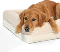 PAW Brands PupChill Cooling 4-Bolster Dog Bed, Arctic Sand, 45x35