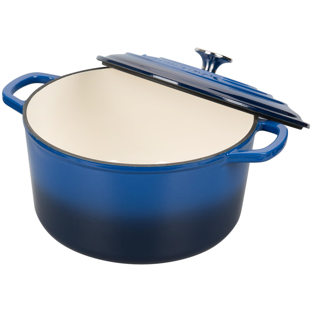Enameled Cast Iron Dutch Oven Pot with Lid, for Sourdough Bread Baking, Round Dutch Ovens, 6 Quart, Blue