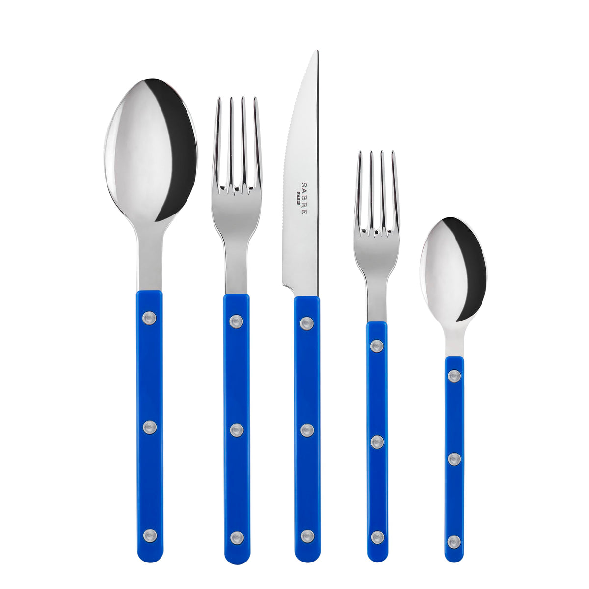 20-Piece Flatware Set for 4 - Bistrot Collection - Knife, Fork, Soup Spoon, Teaspoon & Dessert Fork - Stainless Steel