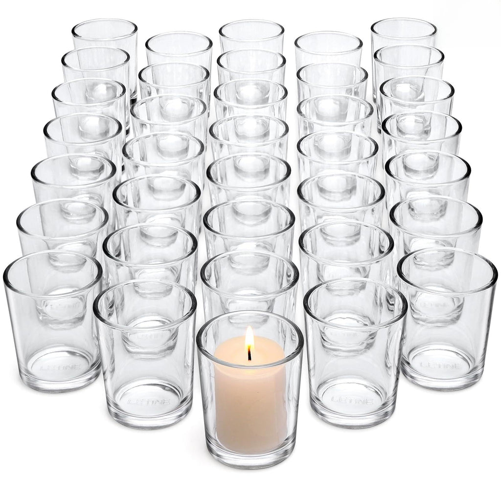 72-Pack Votive Candle Holders, Clear Glass Tea Light Candle Holder