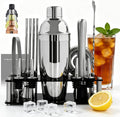 14-Piece Cocktail Shaker Set with Stand, Bartender Kit, 25oz Shakers, Bar Set Cocktail Shaker Set, Jigger - Set of 14