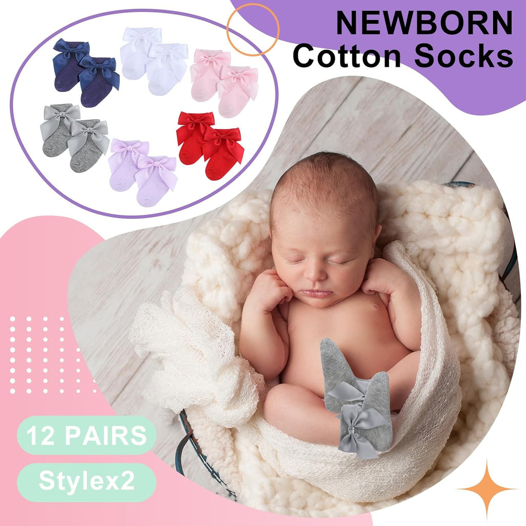 12 Pairs Preemie Newborn Baby Socks