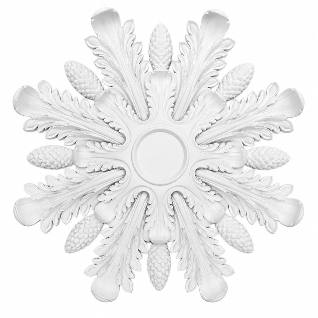 Petal Pinecone Shaped Ceiling Medallion(19.7"OD x 3.74" ID x 1" P Fits Chandelier 16-24") Ceiling Medallions for