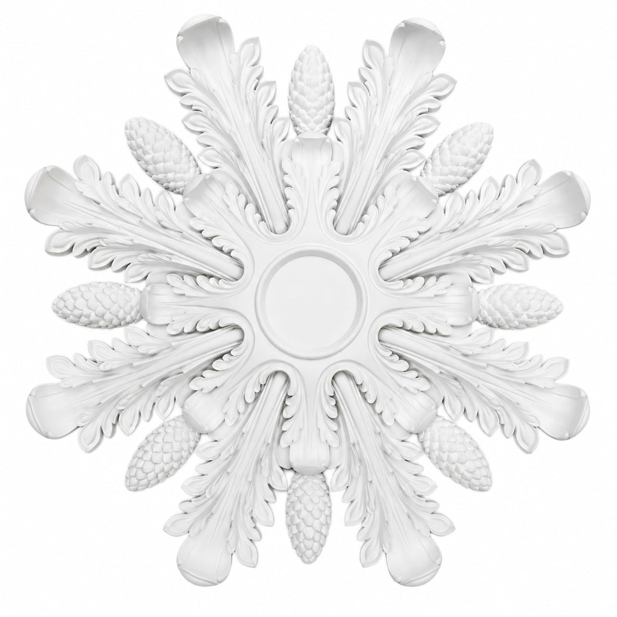 Petal Pinecone Shaped Ceiling Medallion(19.7"OD x 3.74" ID x 1" P Fits Chandelier 16-24") Ceiling Medallions for