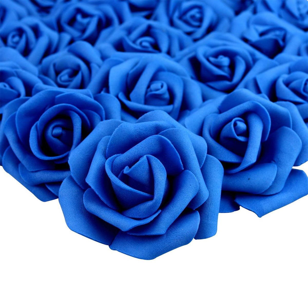 3 x 1.6 x 3 inches 100pcs DIY Real Touch 3D Artificial Foam Rose Head Without Stem for Wedding Party Home Decoration