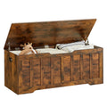47.2"Storage Chest, 19"Extra-Deep Storage Bench, 72 Gal, Rustic Brown