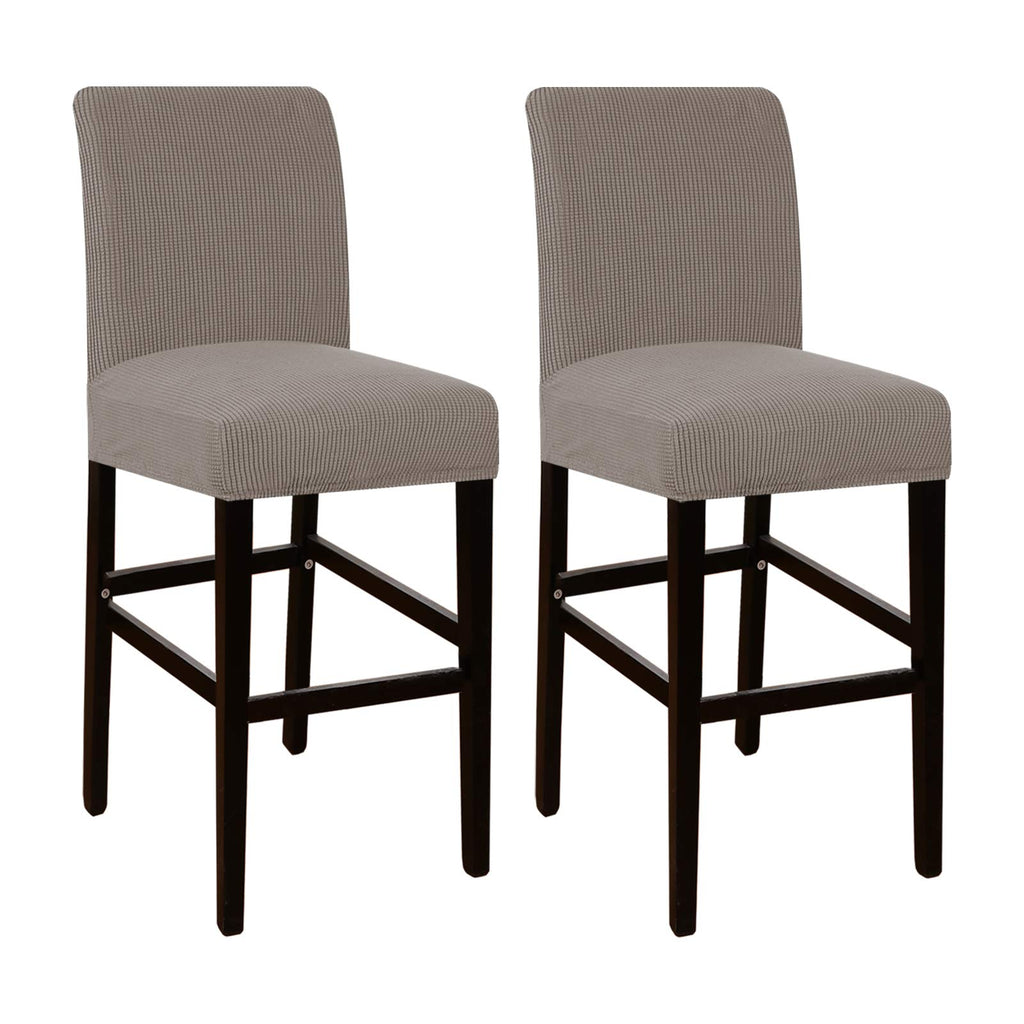 High Stretch Stool Seat Cover Pub Counter Stool Bar Chair Covers Slipcover Non Slip with Elastic Bottom Set of 2