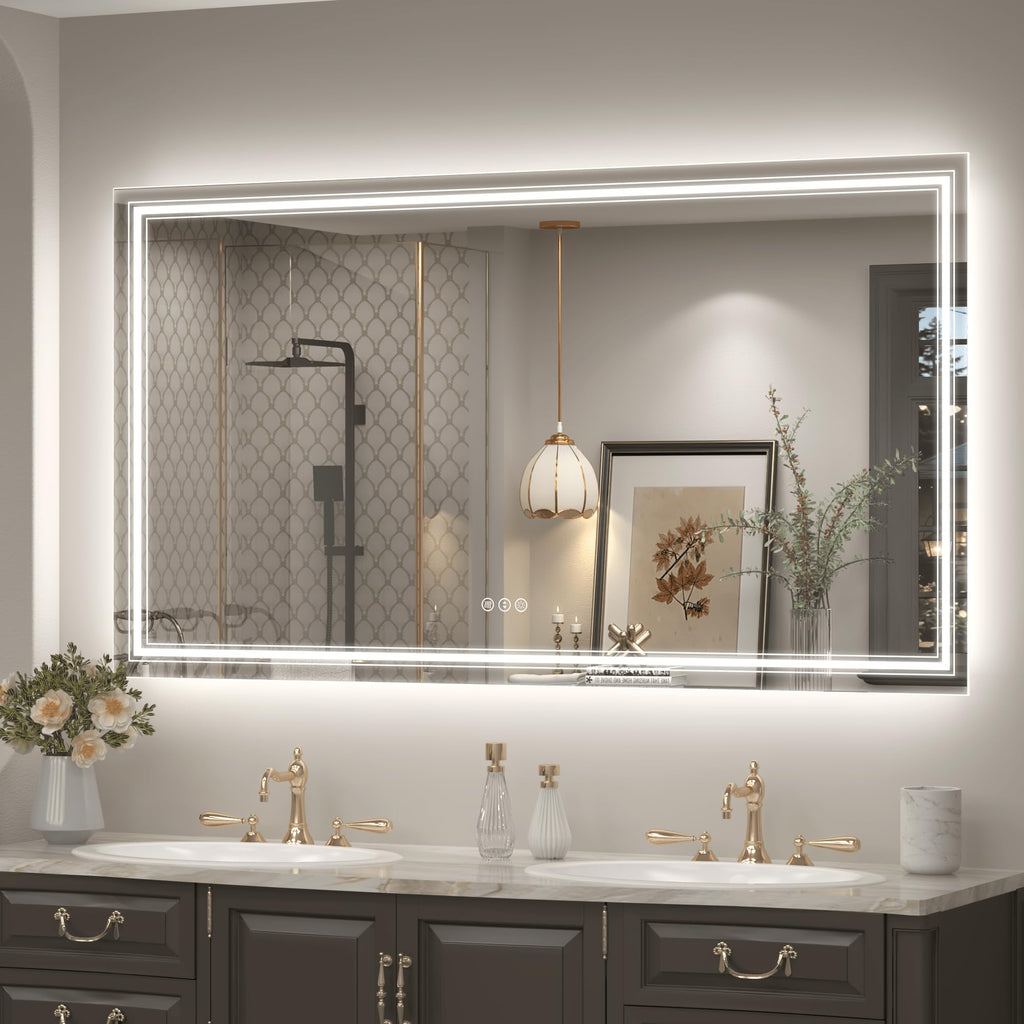 55x30 LED Bathroom Mirror for Wall