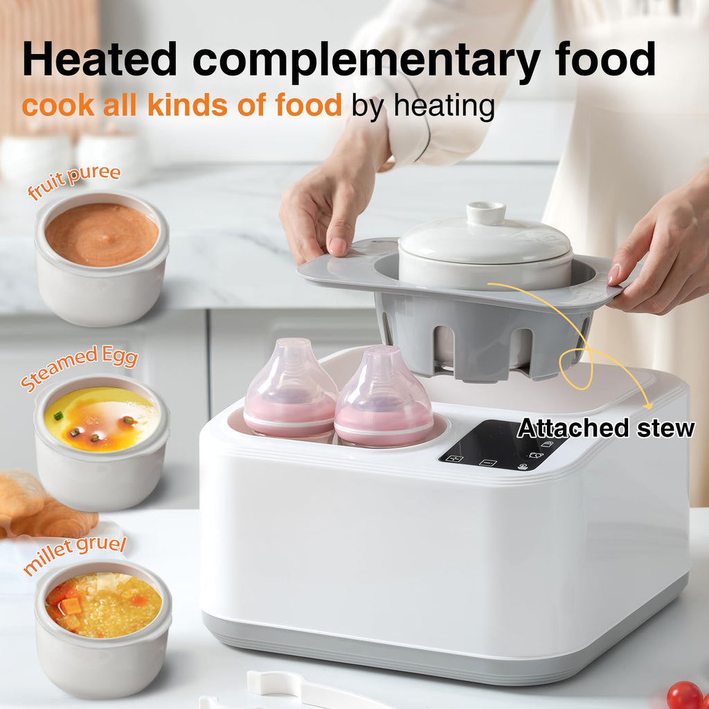 Smart 8in-1 Baby Bottle Warmer for Breastmilk Sanitizer&Dryer