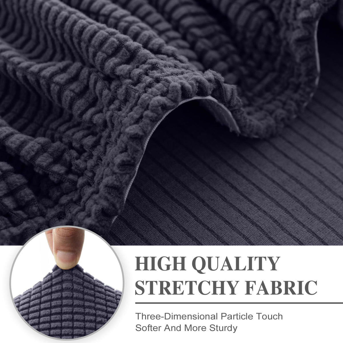 Chaise Couch Cushion Cover Washable Separate Seat Stretch Sectional Sofa Slipcover (1 Piece for Chaise or Sofa