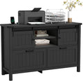 Lateral File Cabinet with Charging Station, Filing Cabinets | Farmhouse 2 Drawer Office Credenza with Outlets for
