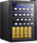 16 Bottle Wine Cooler/Cabinet Beverage Refrigerator Small Mini Wine Cellar Beer Soda Clear Glass Door Bar Fridge Quiet
