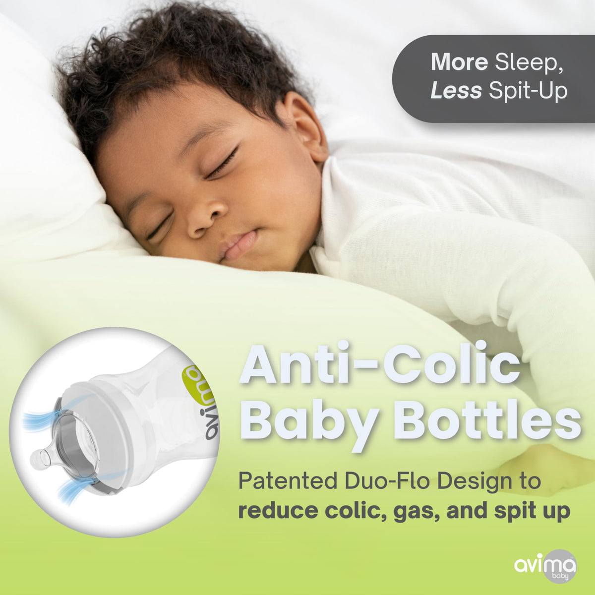 9 oz Anti Colic Baby Bottles w Medium Flow Nipples. 4-7M (Set of 3)