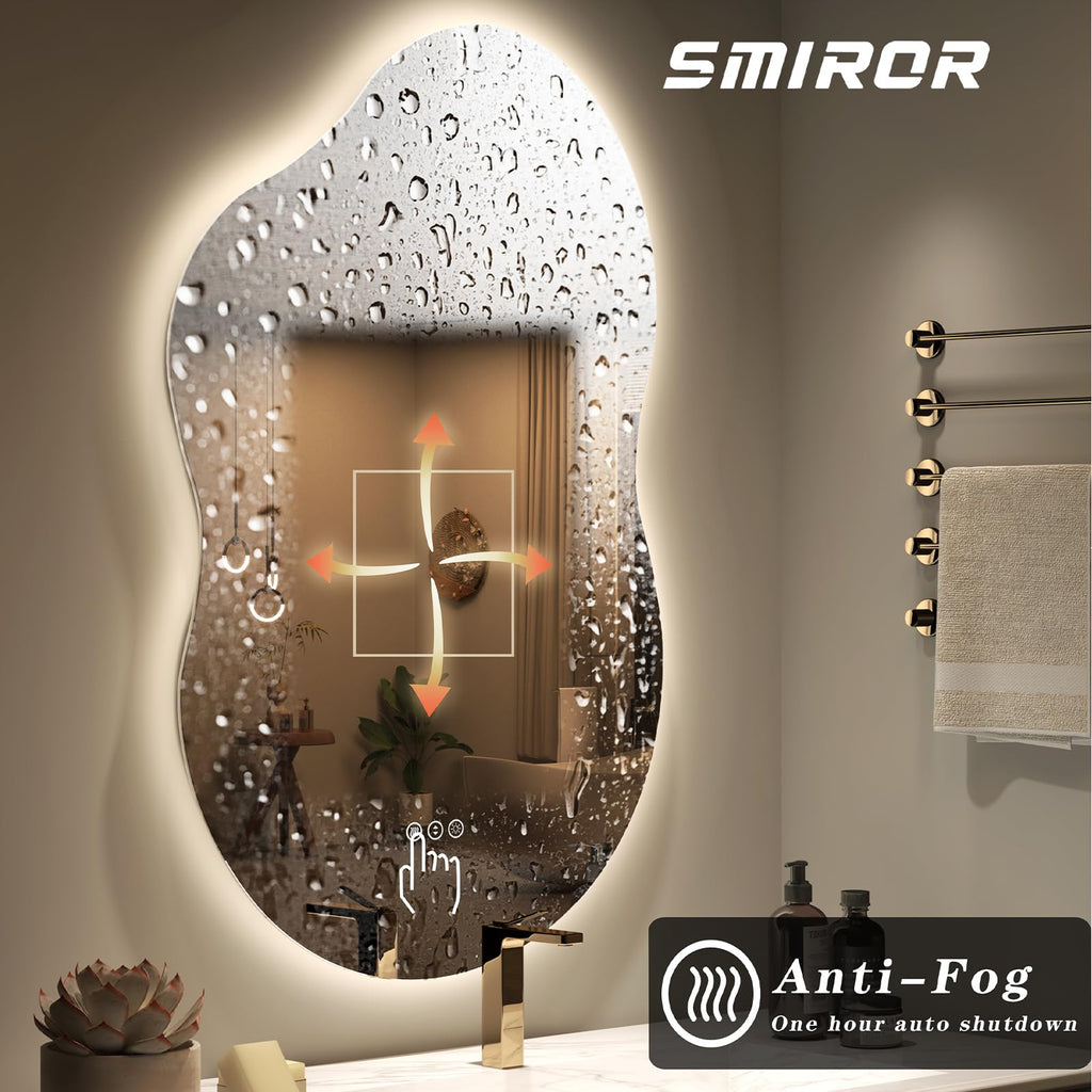 20x32 Irregular Backlit Led Lighted Bathroom Vanity Mirror