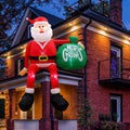 8FT Christmas Inflatables Outdoor Decorations, Climbing Santa Christmas Inflatable Christmas Yard Decorations with