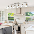 6 Light Track Lighting Fixture Brushed Nickel Track Lighting Kit