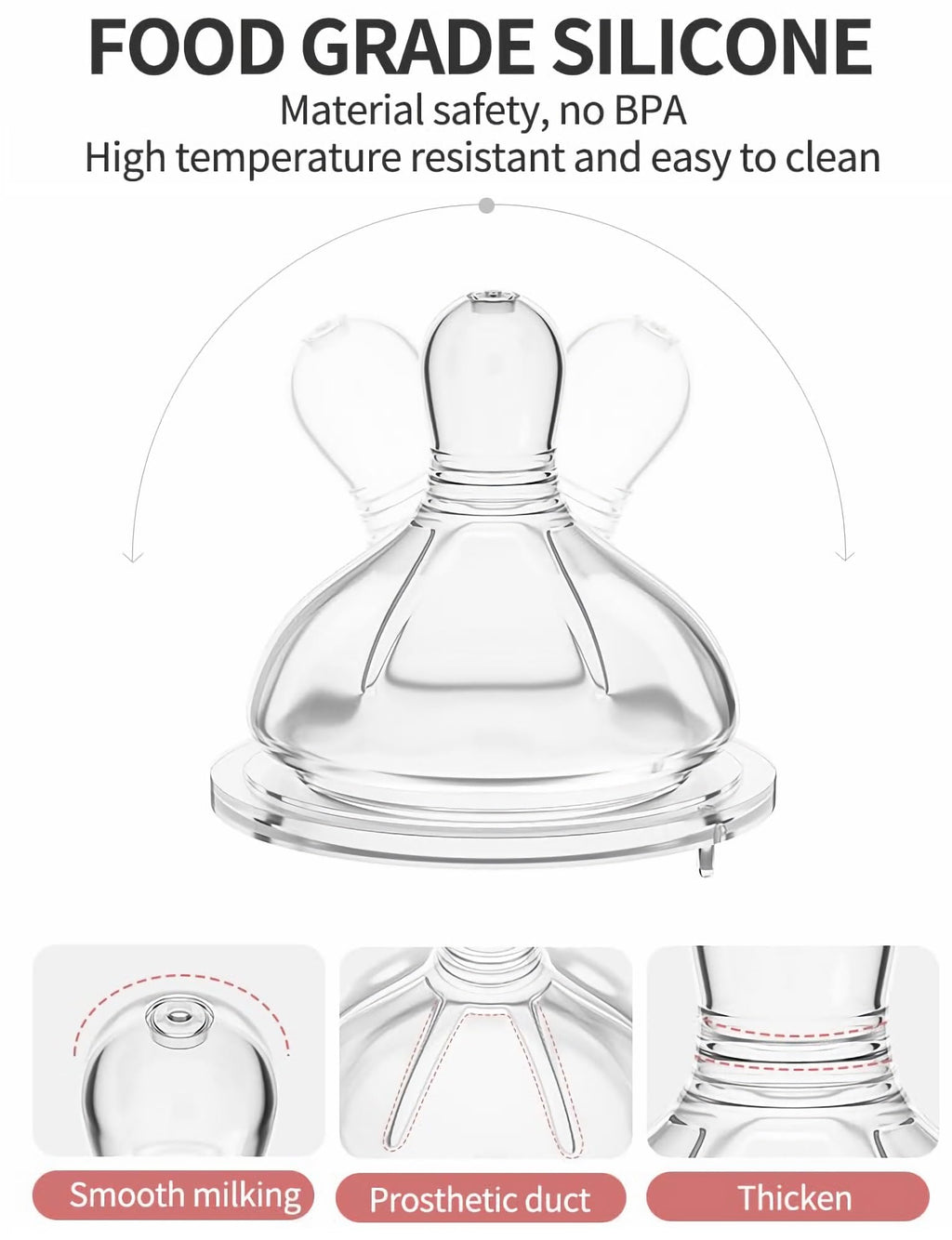 Glass Baby Bottles, Anti Colic Breastfeeding Bottle with Natural Response Nipple for Newborn Preemie 0+ Month, BPA