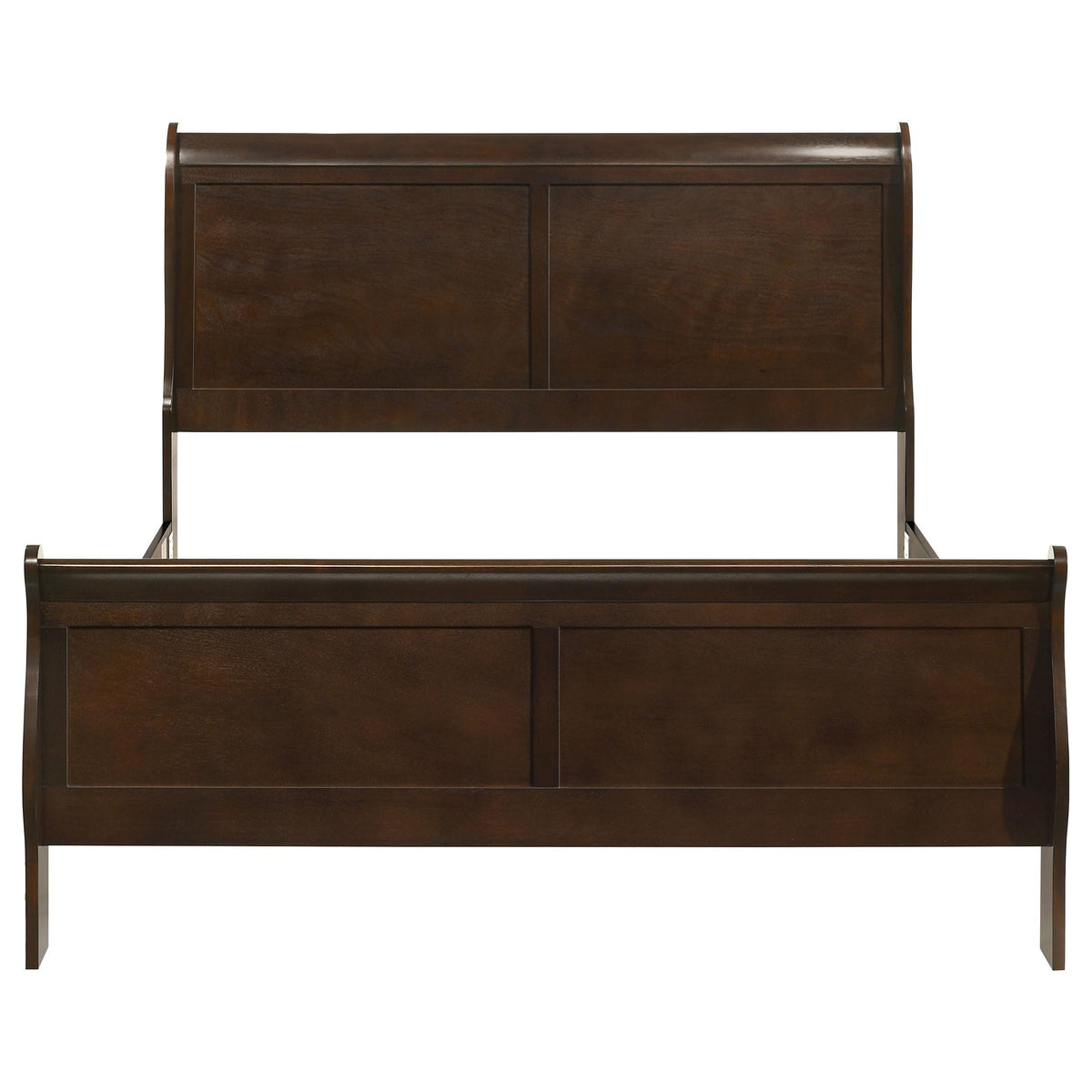 Louis Philippe Queen Traditional Sleigh Bed, Cappuccino 202411Q