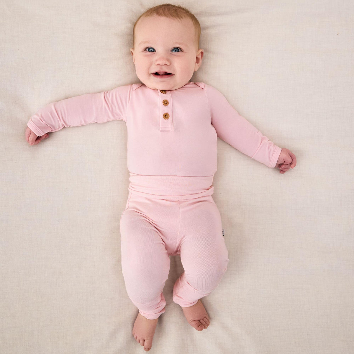 Newborn Leggings for Girls & Boys, Soft Viscose from Bamboo Leggings w/Fold Over Leg Cuffs, Baby Pants, Prima Pink