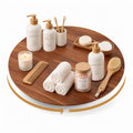 Acacia Wood Lazy Susan Turntable Organizer for Countertop