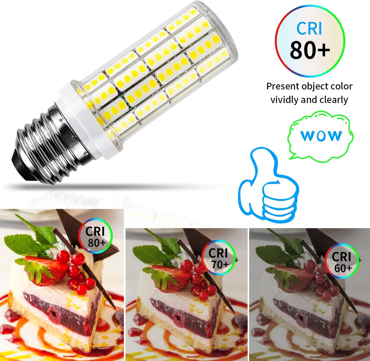 Led Light Bulb 6pcs 200w Equivalent 2500 Lumen 5000k Cool Daylight White 20w Super Bright Led Bulb E26/E27 Base