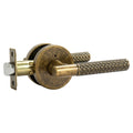 Antique Brass Door Lever with Lock | Retro Hammered Door Handle