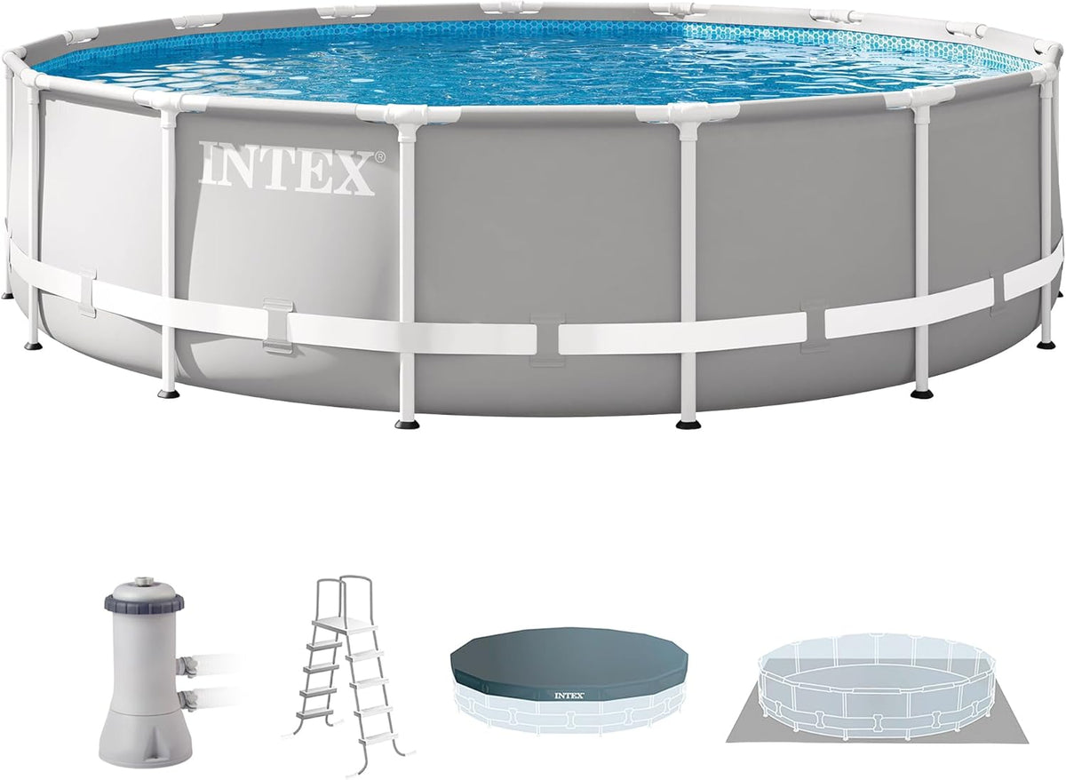 26723EH Prism Frame Premium Above Ground Swimming Pool Set: 15ft x 42in - Includes 1000 GPH Cartridge Filter Pump