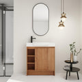 30 Inch Bathroom Vanity with Sink, Freestanding Bathroom Vanity,Flooring Storage Cabinet,Soft-Closing Door with Shelf,Single Sink Bathroom Vanity Set,Imitative Oak