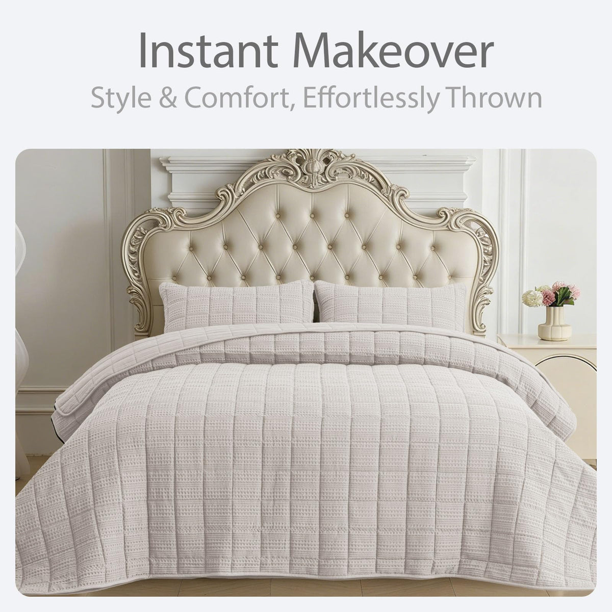 Cotton Quilt Set 98x106 Soft Lightweight Bedspread