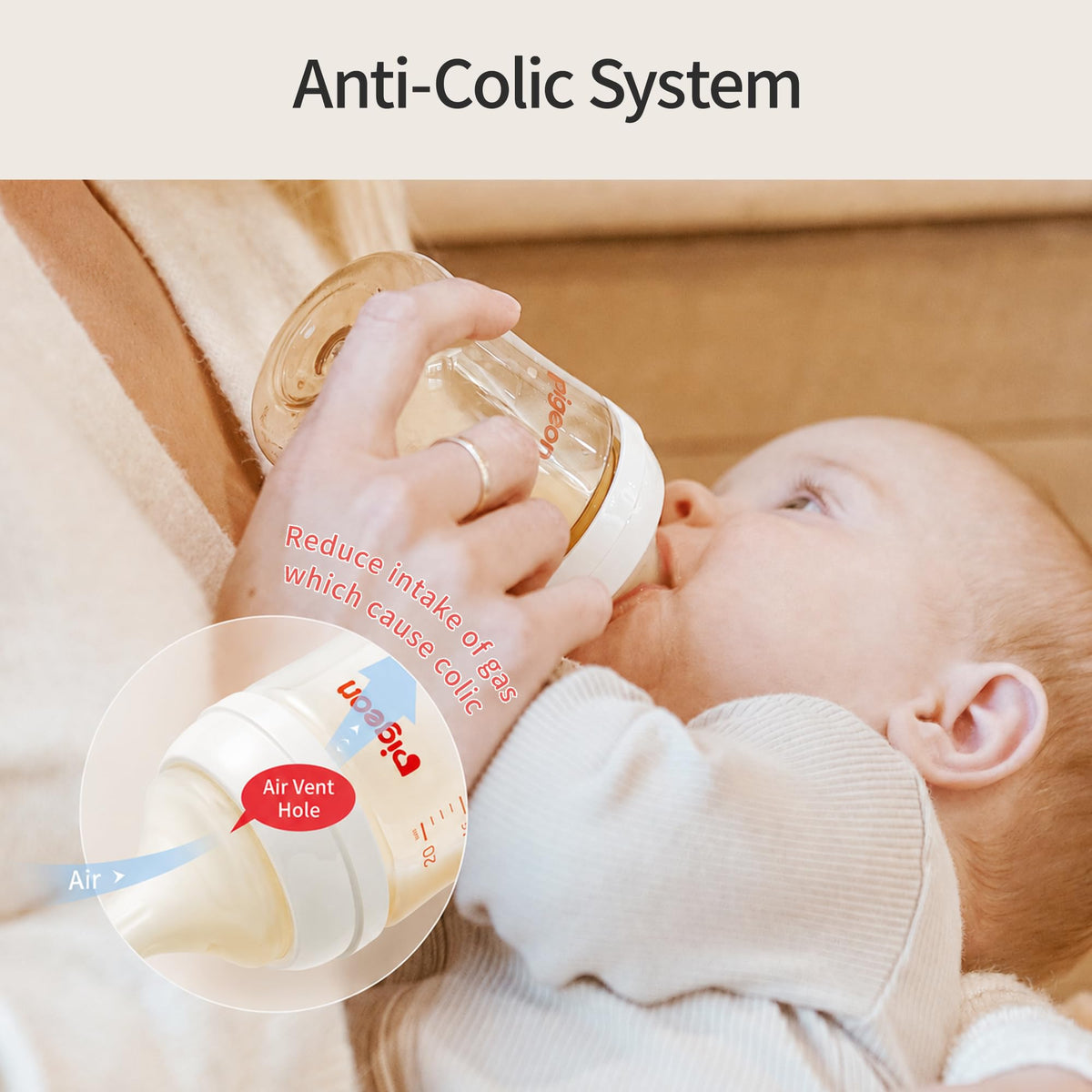Wide Neck Anti-Colic Nursing Baby Bottle, 8 oz, 2-Pack