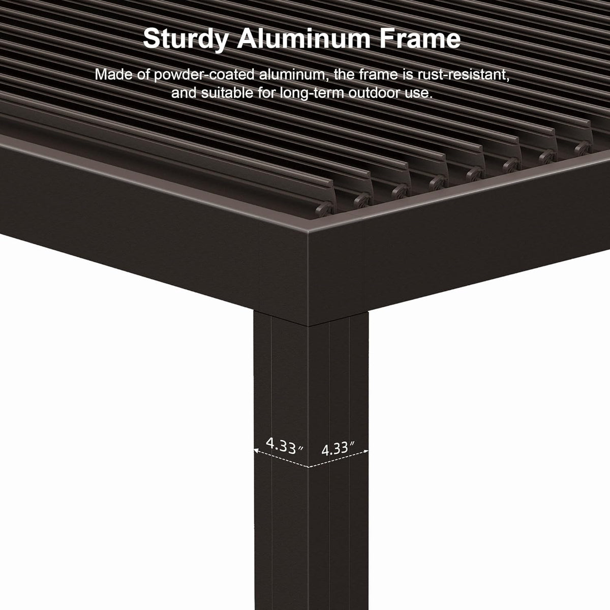 Outdoor 12' × 14' Louvered Pergola with Screens Patio Adjustable Aluminum Canopy Retractable Metal Roof for Deck