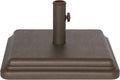 40 Pound Umbrella Base - Weighted Umbrella Base For Use With Patio Table - Heavy Duty Base for Umbrella - Bronze