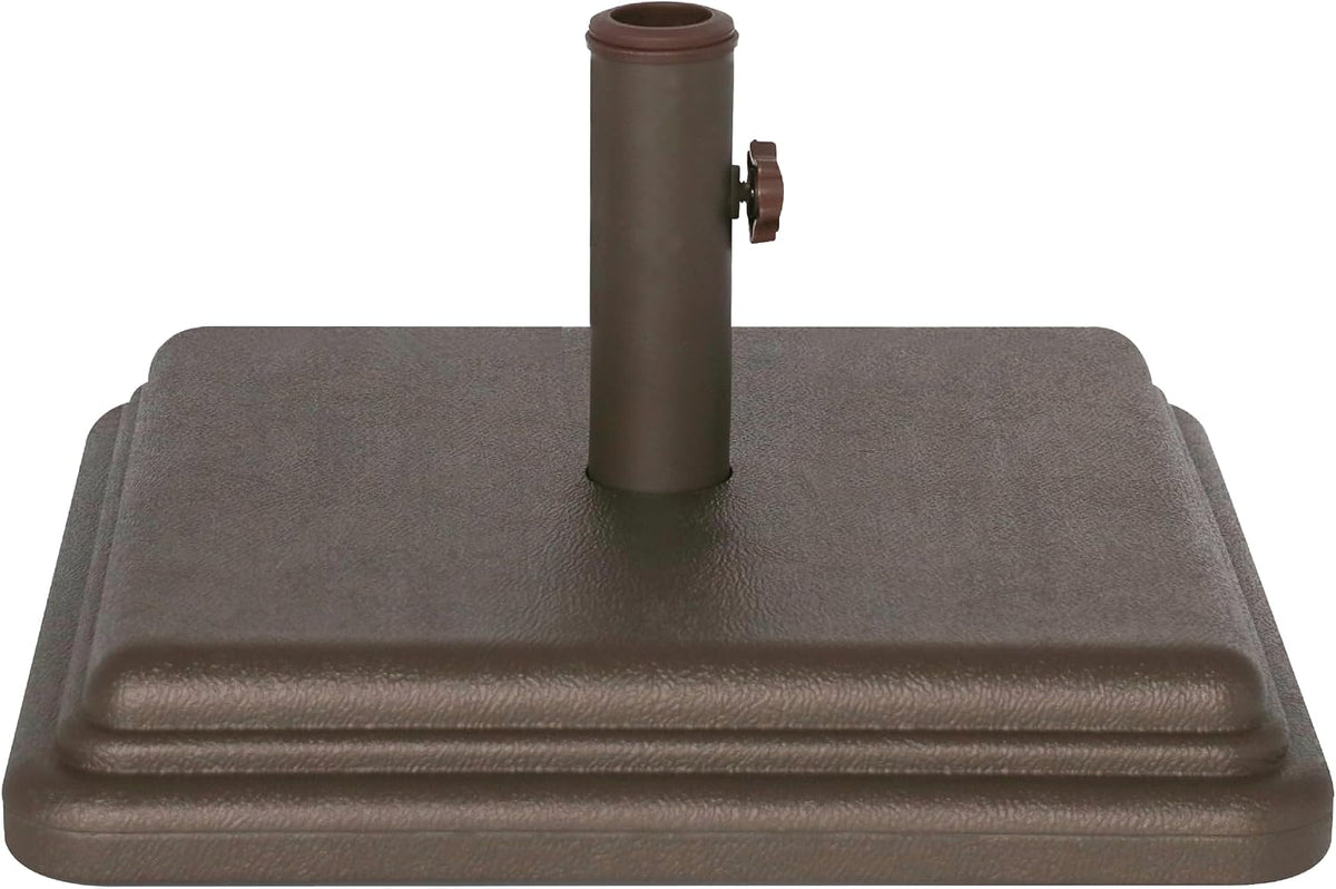 40 Pound Umbrella Base - Weighted Umbrella Base For Use With Patio Table - Heavy Duty Base for Umbrella - Bronze